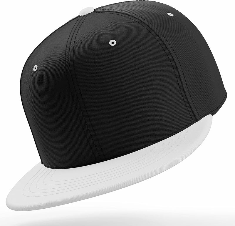 Daxton Store Classic Blank Snapback Flat Bill Visor Hat Cap One Size Adjustable Back - Image 4